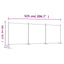 3-panels rumdeler 525x180 cm stof hvid