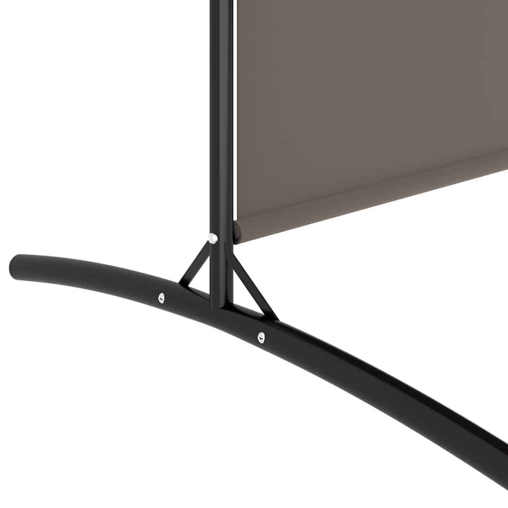 4-panels rumdeler 698x180 cm stof antracitgrå