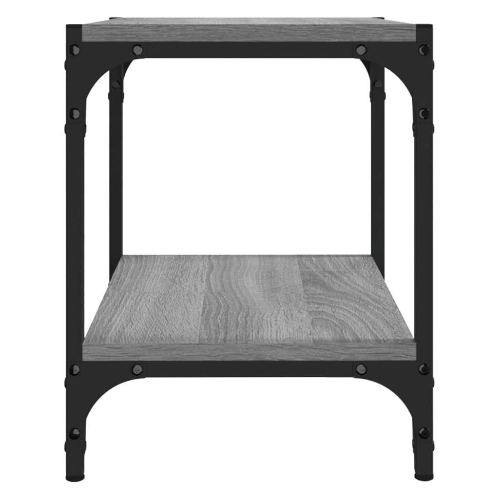 tv-bord 40x33x41 cm konstrueret træ og stål grå sonoma-eg