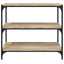 bogreol 80x33x70,5 cm konstrueret træ og stål sonoma-eg