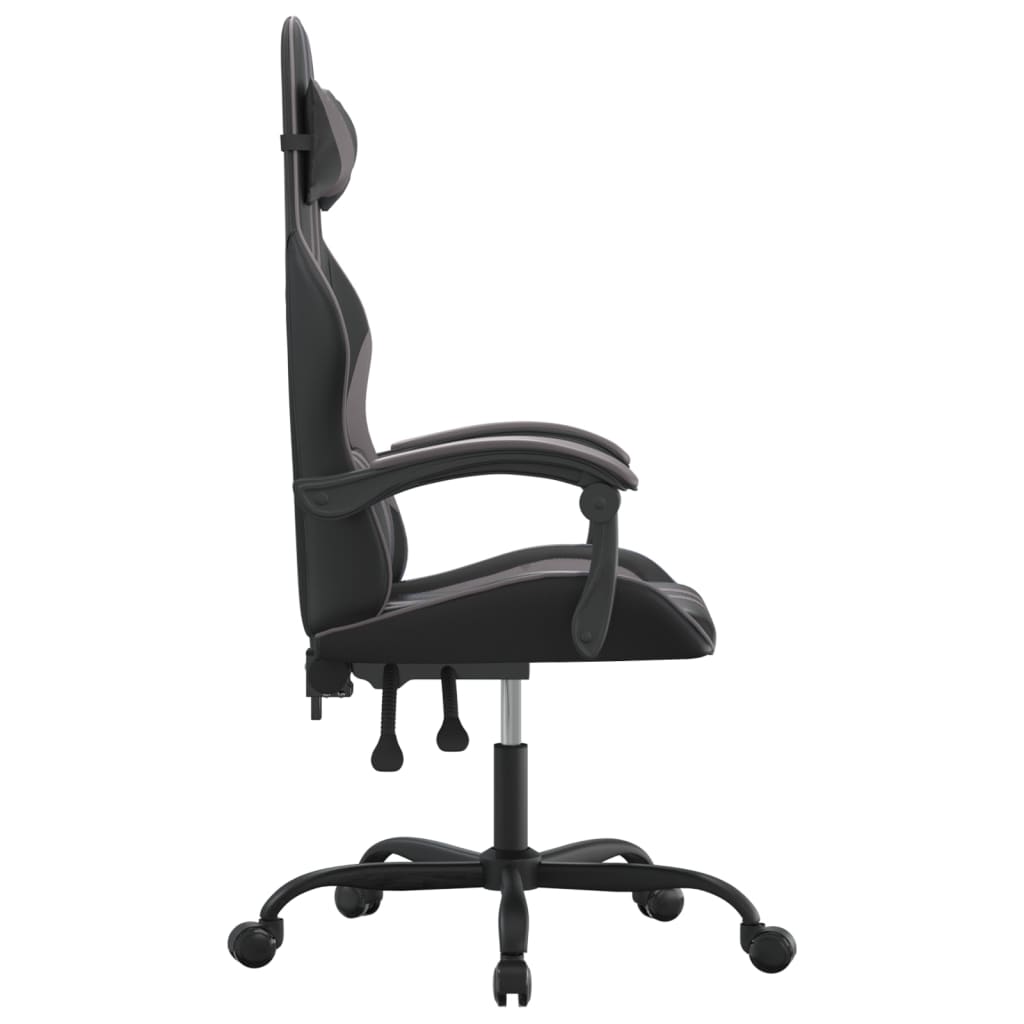 drejelig gamingstol kunstlæder sort og grå