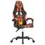 drejelig gamingstol kunstlæder sort og orange