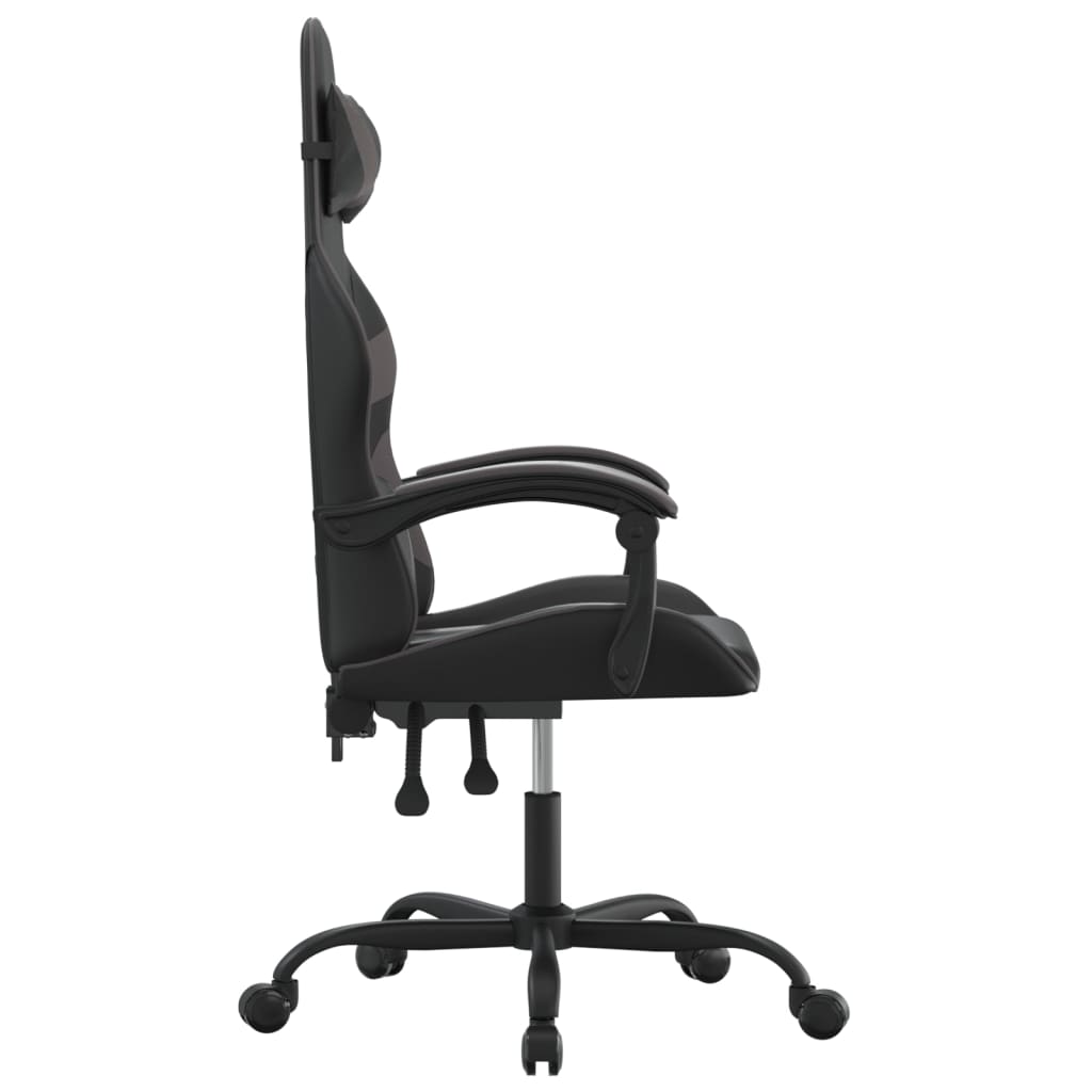 drejelig gamingstol kunstlæder sort og grå
