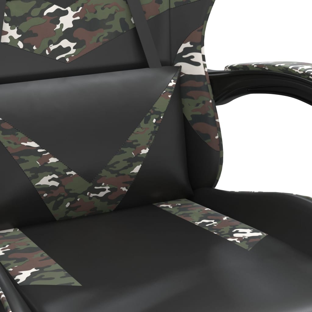 drejelig gamingstol kunstlæder sort og camouflage