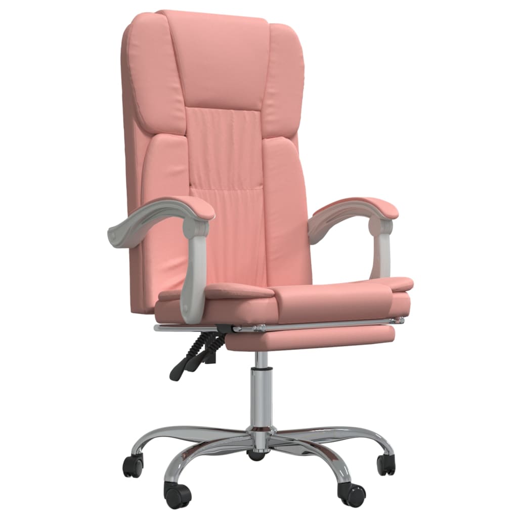 kontorstol kunstlæder pink