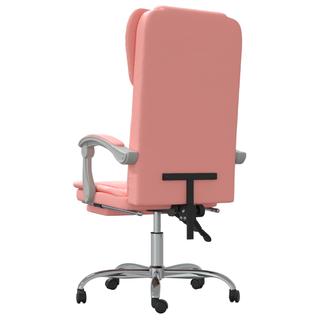 kontorstol kunstlæder pink