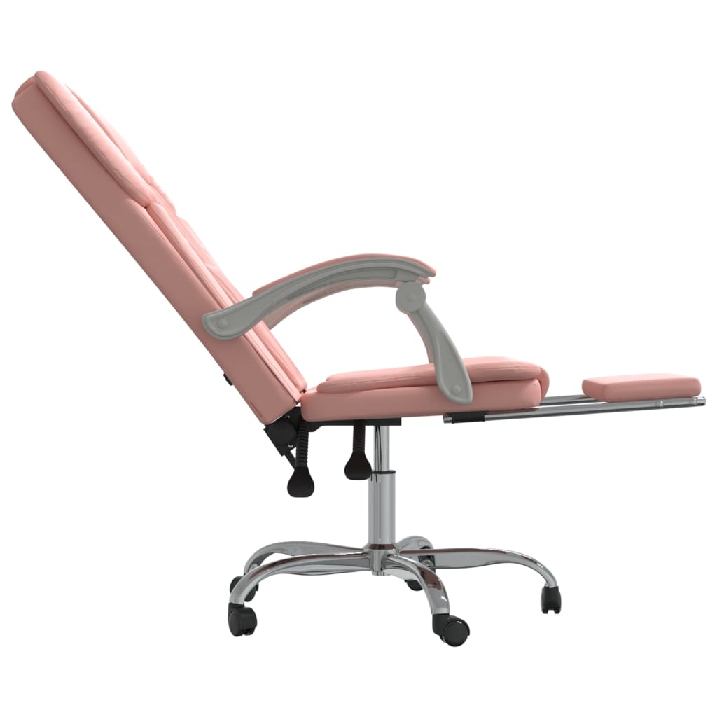 kontorstol kunstlæder pink