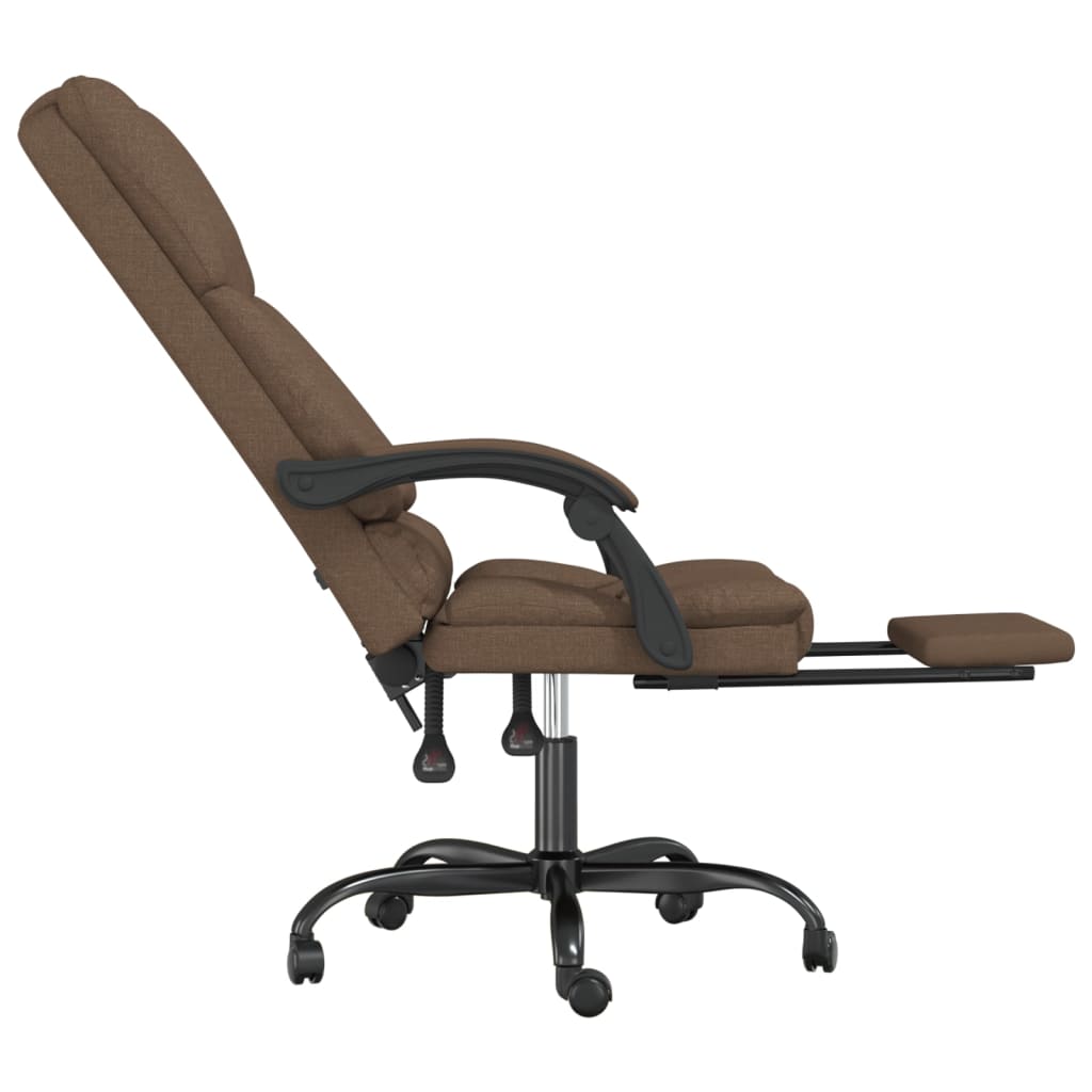 kontorstol med massagefunktion stof brun