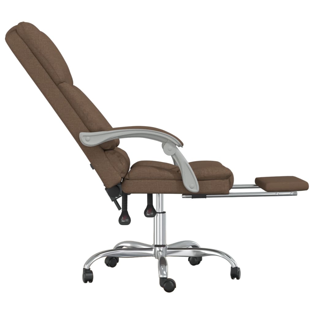 kontorstol med massagefunktion stof brun