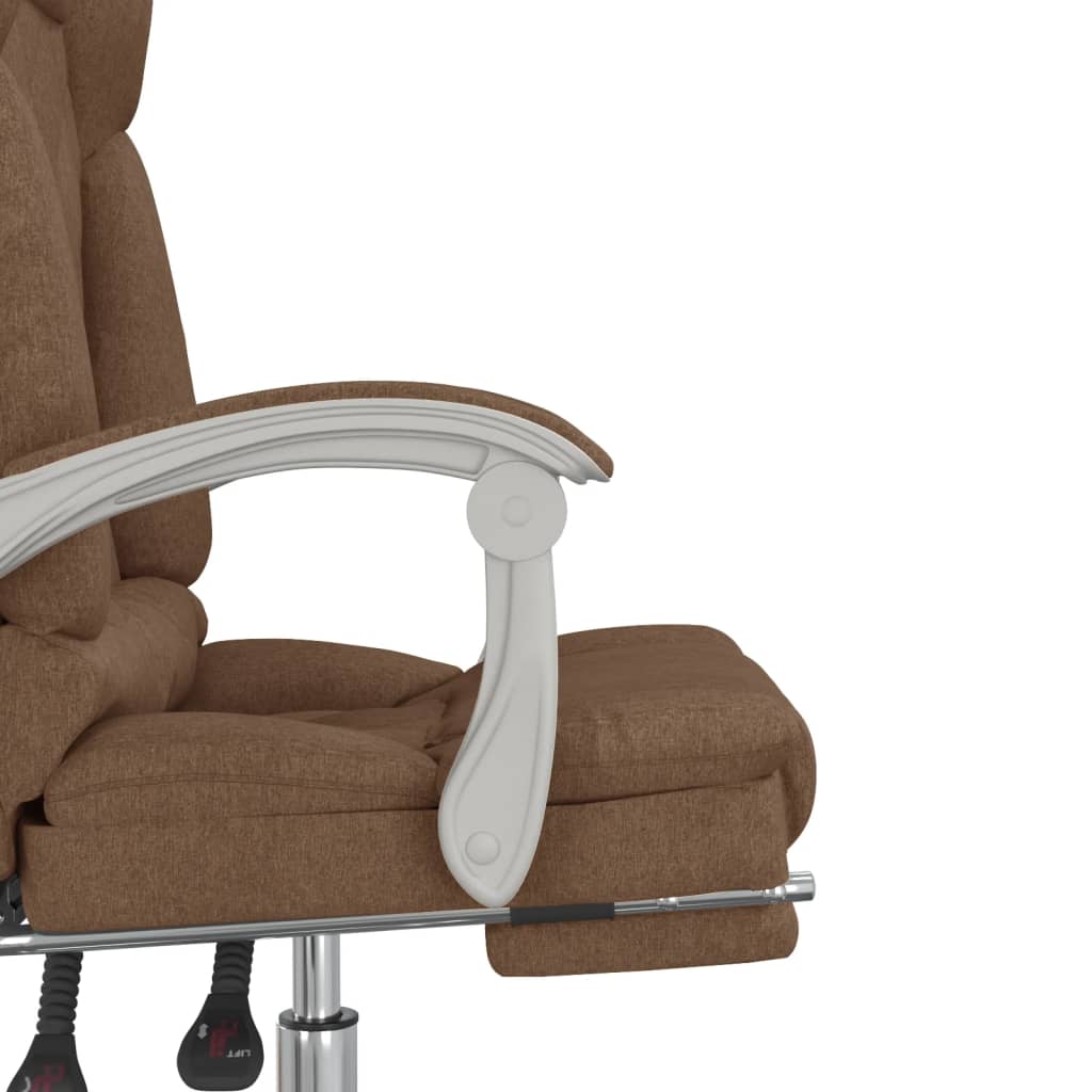 kontorstol med massagefunktion stof brun