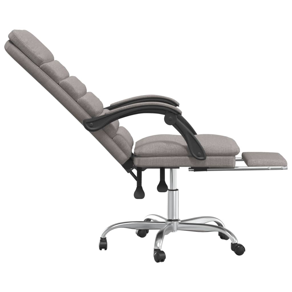 kontorstol med massagefunktion stof gråbrun