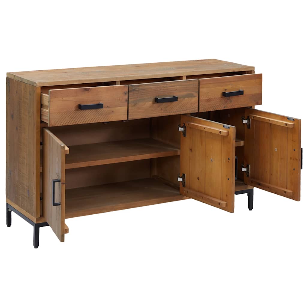 skænk 110x35x70 cm massivt fyrretræ brun