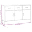 skænk 110x35x70 cm massivt fyrretræ brun