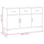 skænk 110x35x70 cm massivt fyrretræ sort