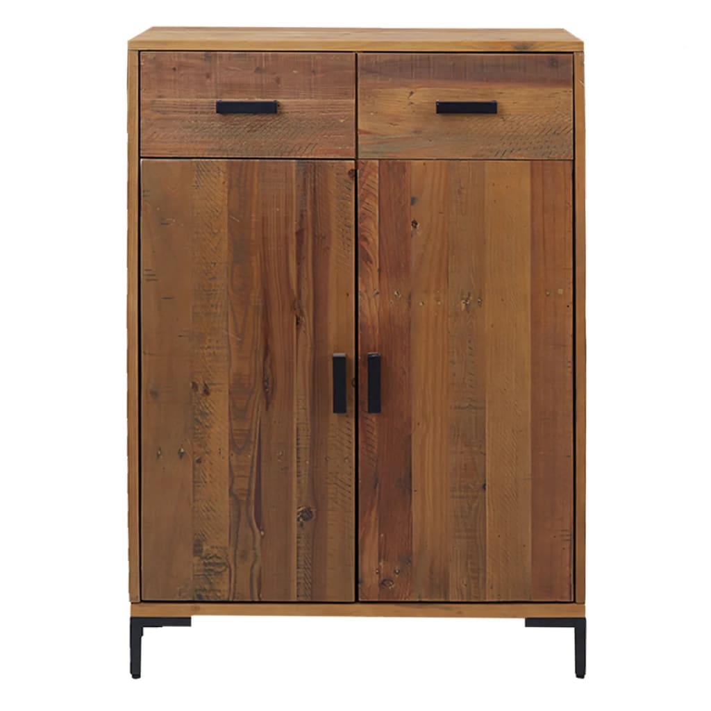 skoskab 75x40x110 cm massivt fyrretræ