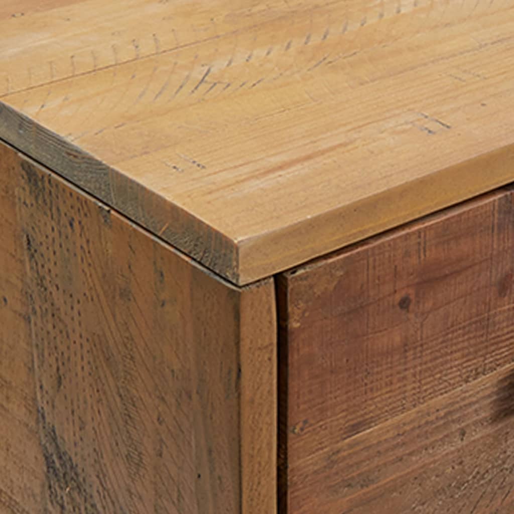 skoskab 75x40x110 cm massivt fyrretræ