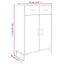 skoskab 75x40x110 cm massivt fyrretræ