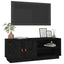tv-bord 105x34x40 cm massivt fyrretræ sort