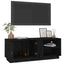 tv-bord 105x34x40 cm massivt fyrretræ sort