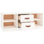 tv-bord 100x34x40 cm massivt fyrretræ hvid