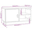 tv-bord 70x34x40 cm massivt fyrretræ sort