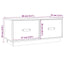 tv-bord 80x34x35 cm massivt fyrretræ sort