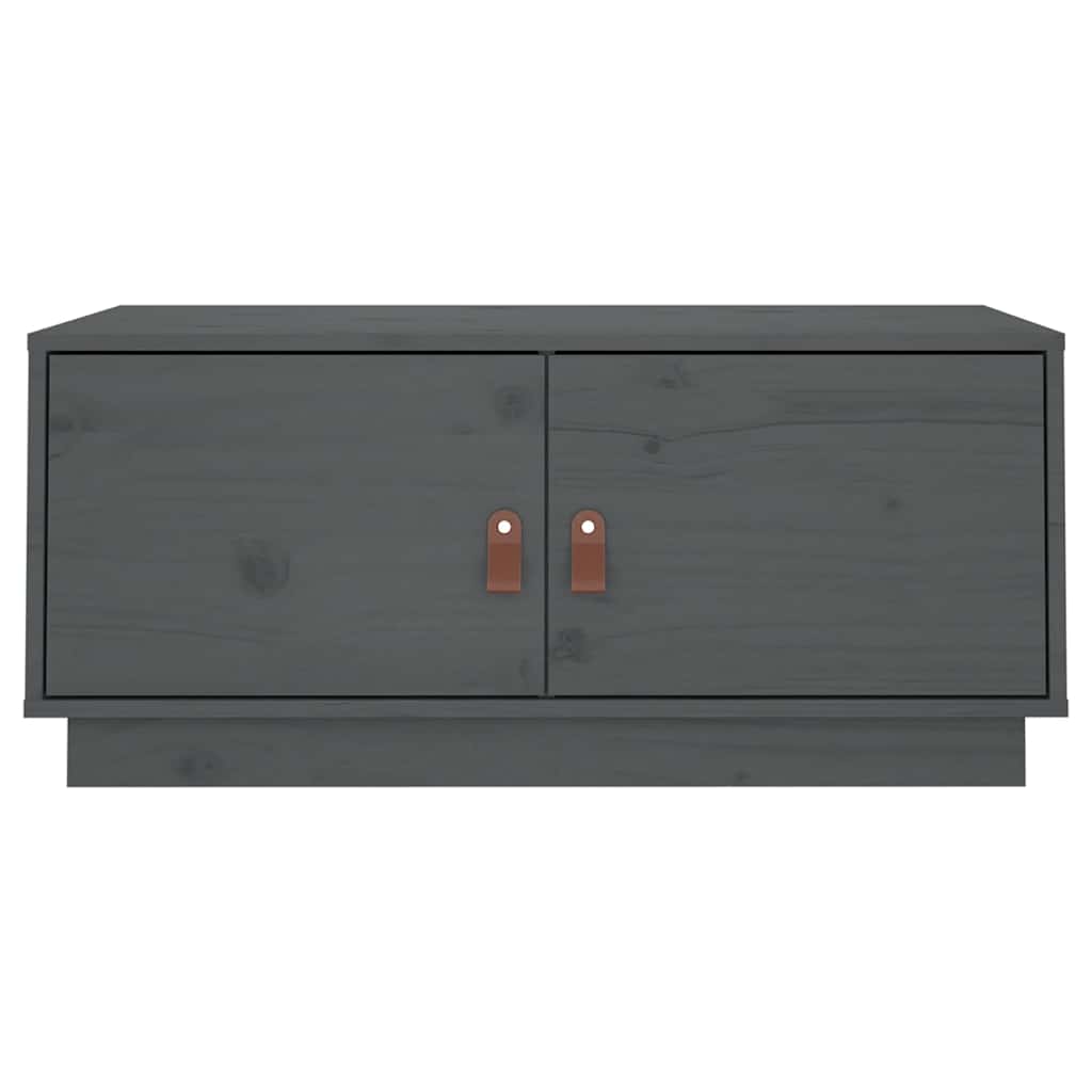 sofabord 80x50x35 cm massivt fyrretræ grå