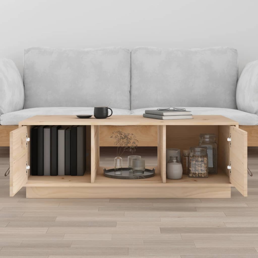 sofabord 100x50x35 cm massivt fyrretræ