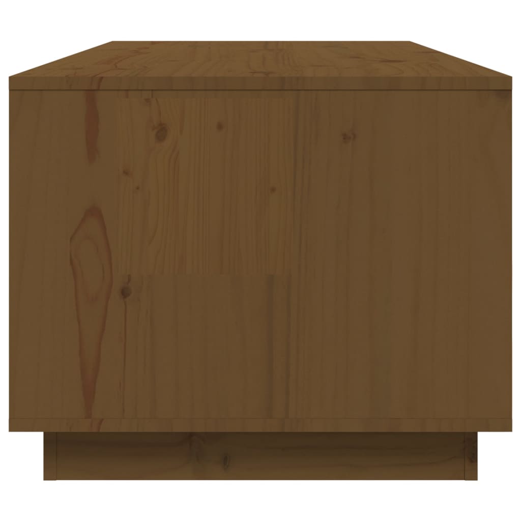 sofabord 100x50x41 cm massivt fyrretræ gyldenbrun