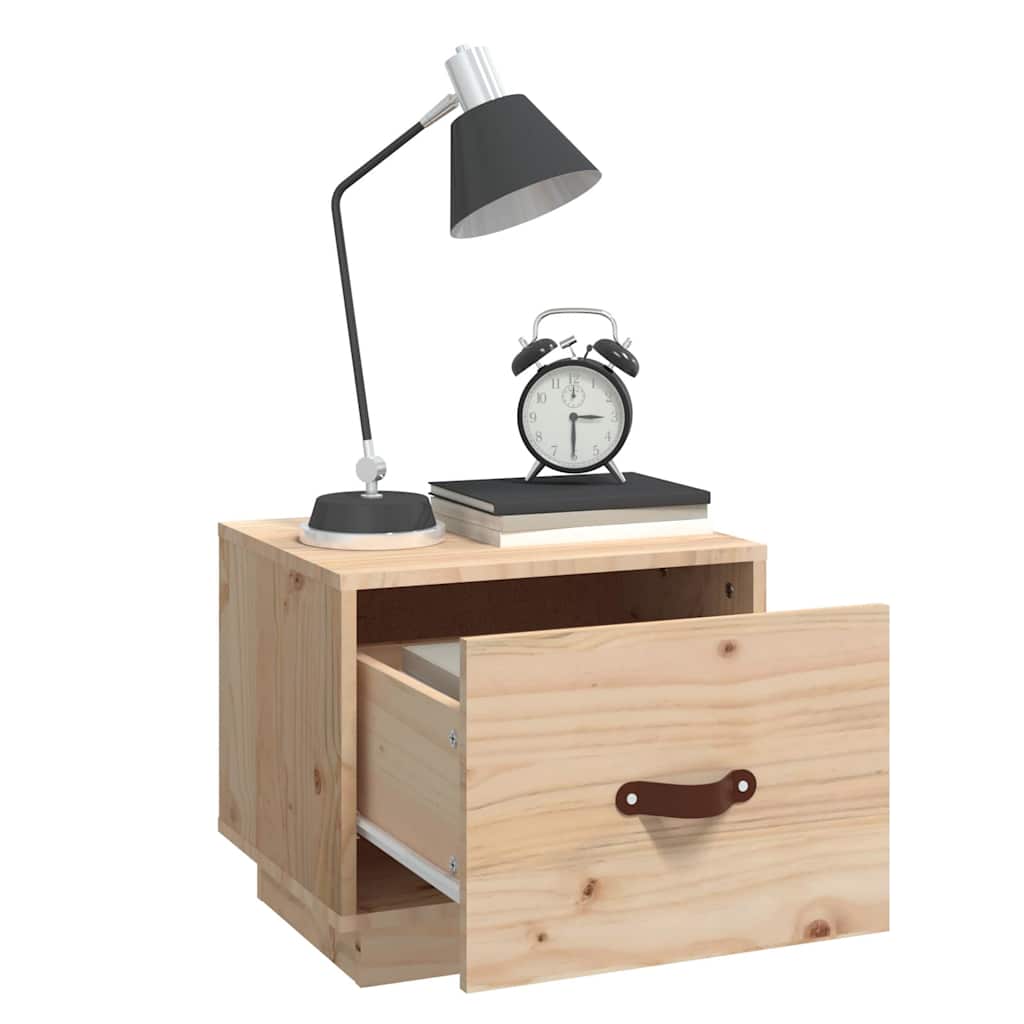 sengebord 40x34x35 cm massivt fyrretræ