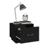 sengeborde 2 stk. 40x34x35 cm massivt fyrretræ sort