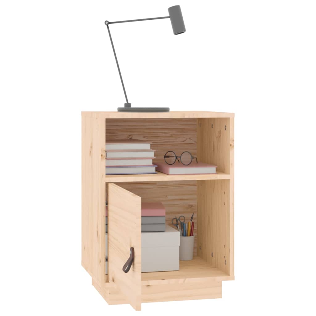 sengebord 40x34x55 cm massivt fyrretræ
