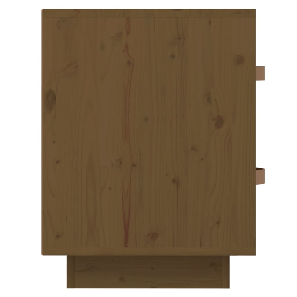 sengebord 40x34x45 cm massivt fyrretræ gyldenbrun