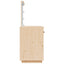 makeupbord m. LED-lys 95x50x133,5 cm massivt fyrretræ