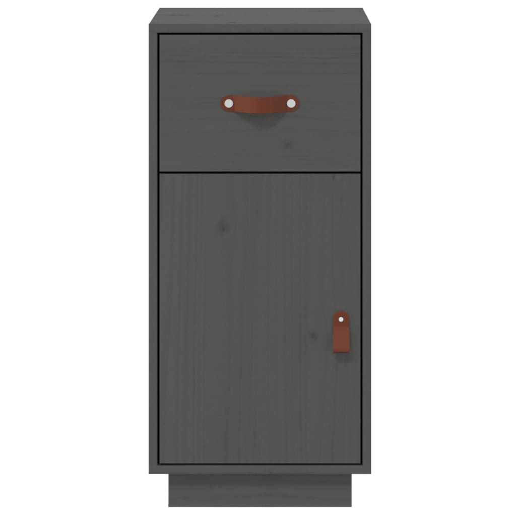 skænk 34x40x75 cm massivt fyrretræ grå
