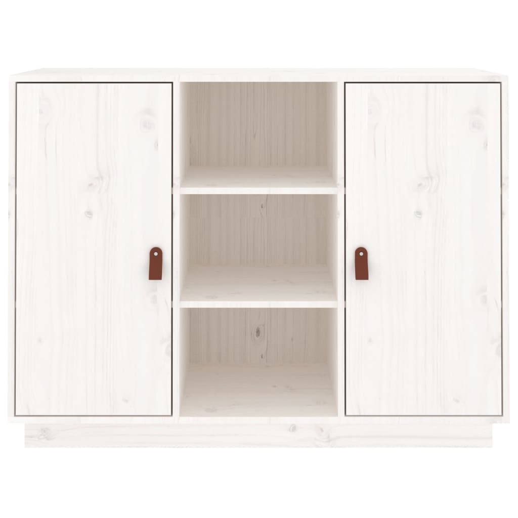 skænk 100x40x75 cm massivt fyrretræ hvid