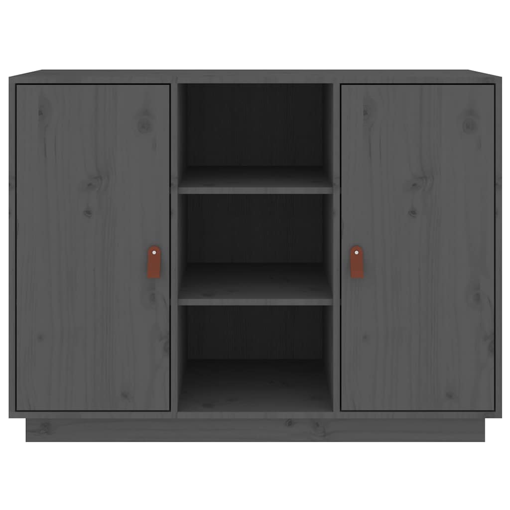 skænk 100x40x75 cm massivt fyrretræ Grå