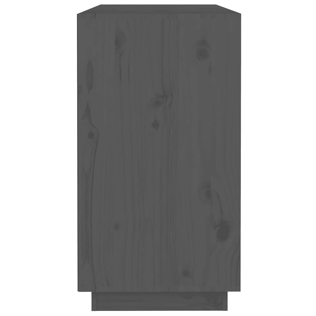 skænk 100x40x75 cm massivt fyrretræ Grå