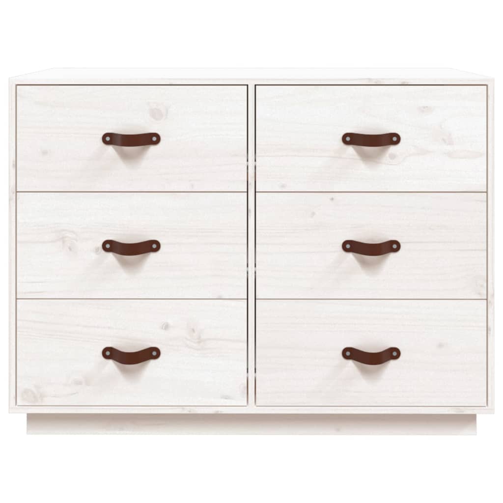 skænk 100x40x75 cm massivt fyrretræ hvid
