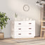 skænk 100x40x75 cm massivt fyrretræ hvid