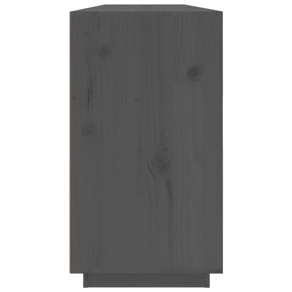 skænk 100x40x75 cm massivt fyrretræ Grå