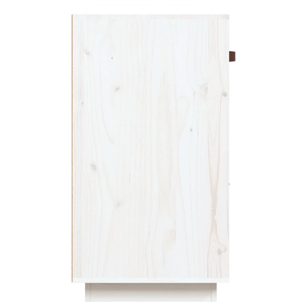 skænk 100x40x75 cm massivt fyrretræ hvid