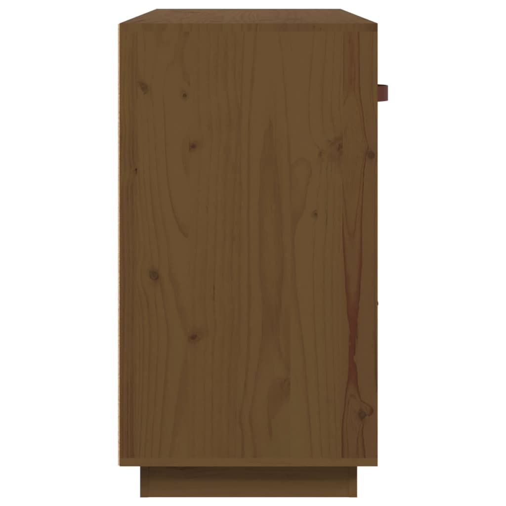 skænk 100x40x75 cm massivt fyrretræ gyldenbrun