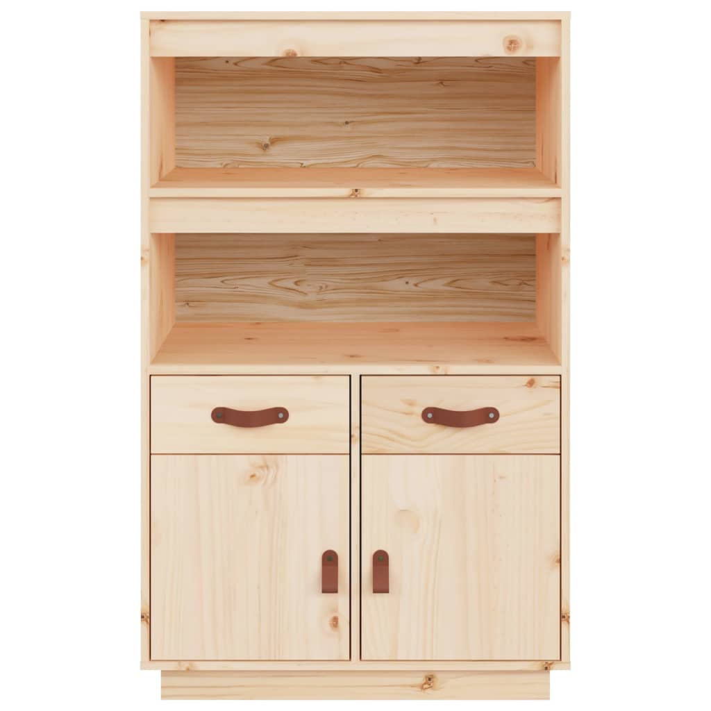 højskab 67x40x108,5 cm massivt fyrretræ