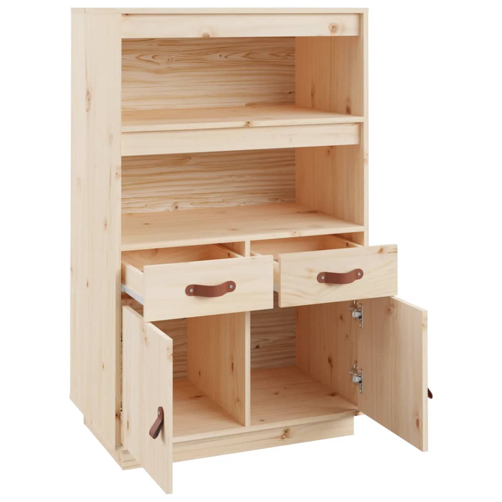 højskab 67x40x108,5 cm massivt fyrretræ