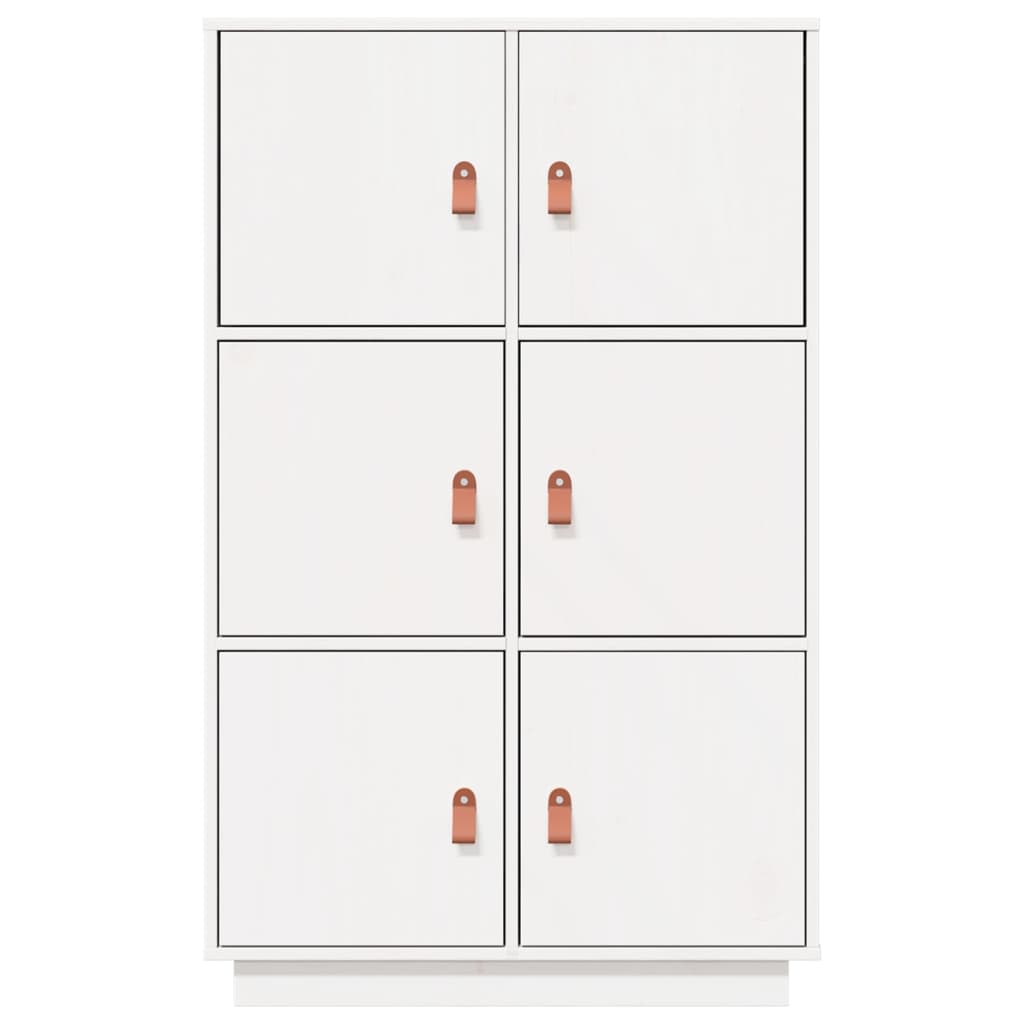 højskab 67x40x108,5 cm massivt fyrretræ hvid