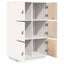 højskab 67x40x108,5 cm massivt fyrretræ hvid