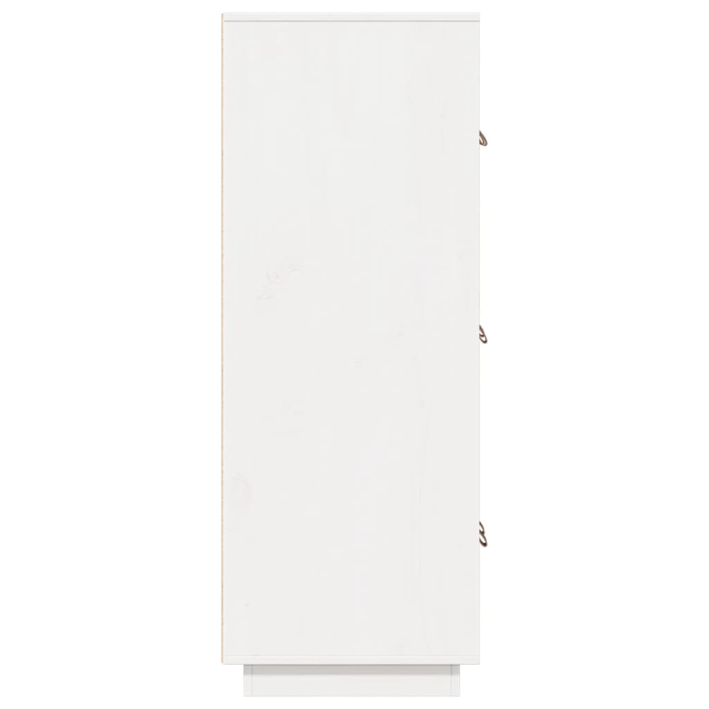 højskab 67x40x108,5 cm massivt fyrretræ hvid