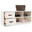 skobænk 100x34x45 cm massivt fyrretræ hvid