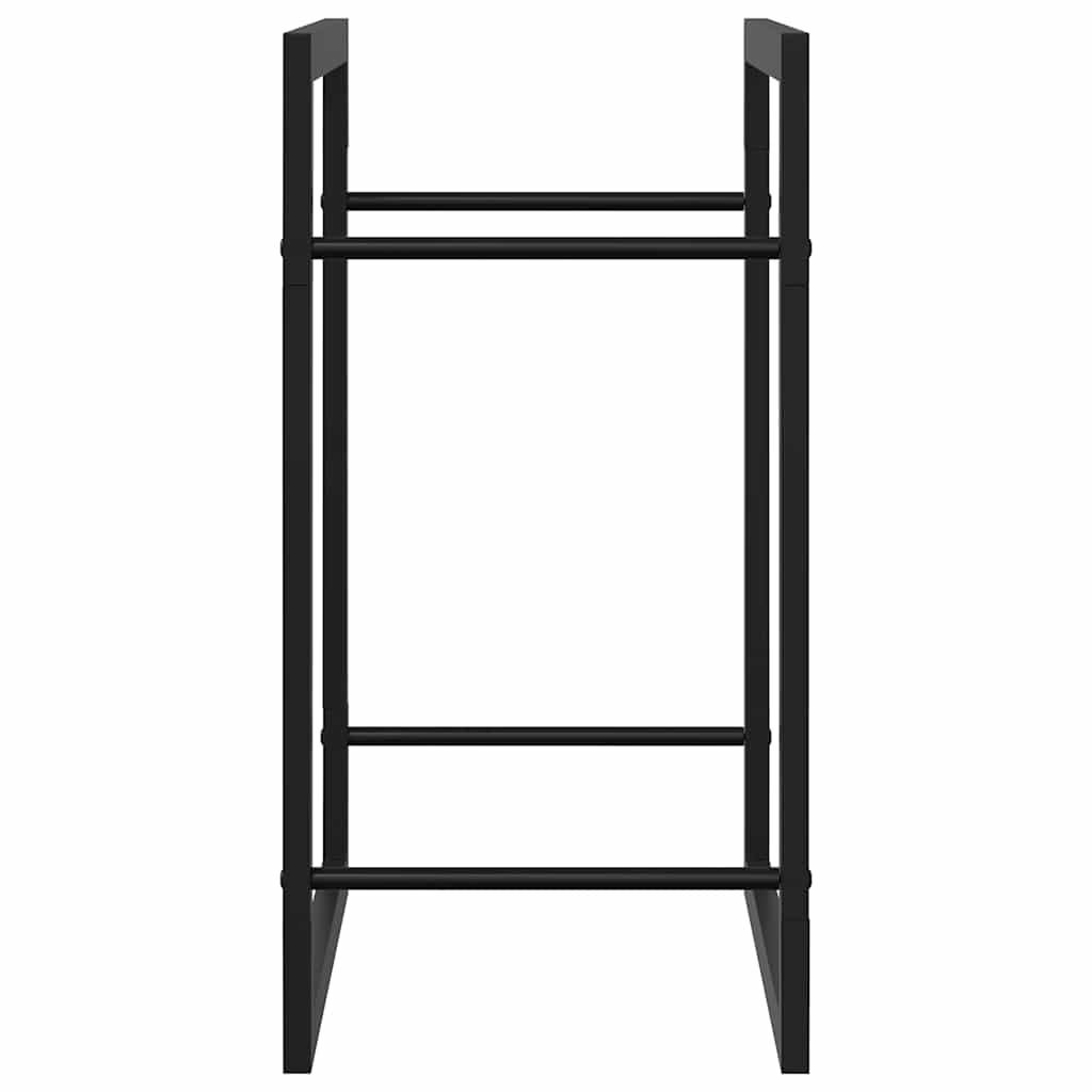 brændestativ 50x28x56 cm stål matsort